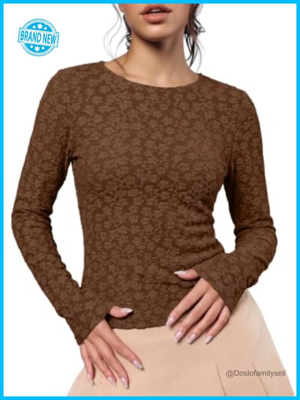 Sidefeel Womens Lace Long Sleeve Sheer Mesh Blouse